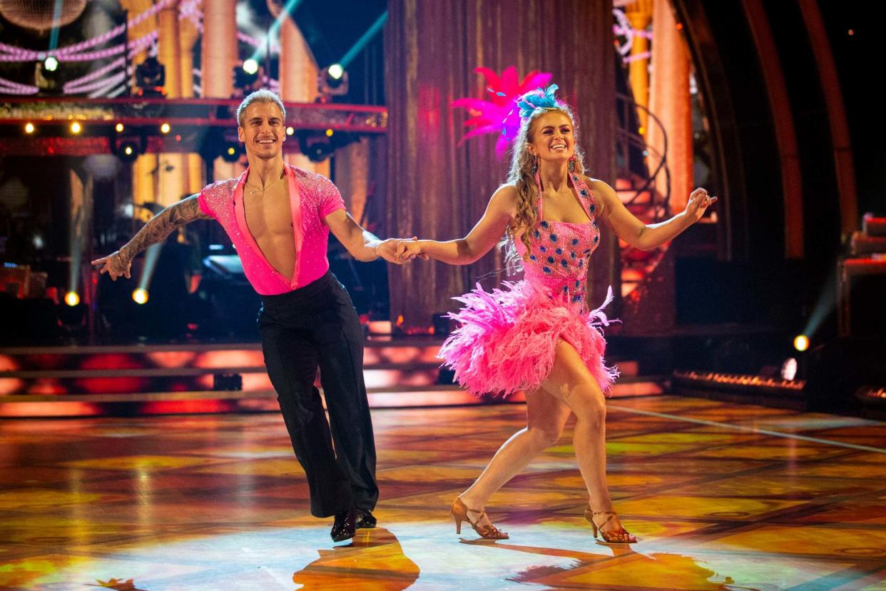 Maisie Smith and Gorka Marquez during a dress rehearsal for Saturday's first live episode of Strictly Come Dancing: Guy Levy/BBC/PA Wire