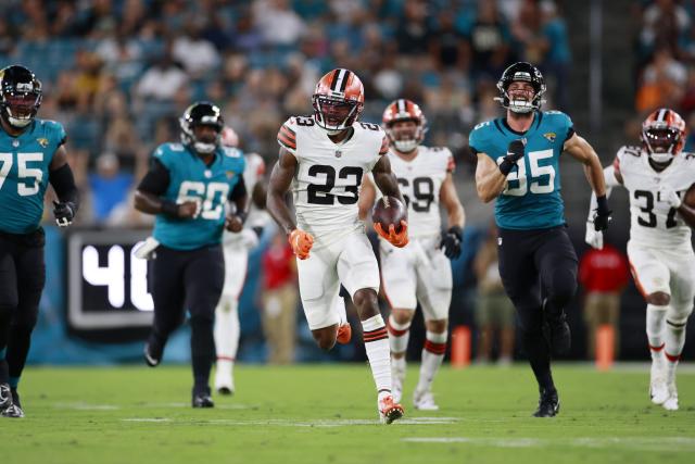 Cleveland Browns cornerback Martin Emerson Jr. (23) is shown