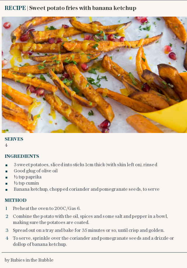 RECIPE | Sweet potato fries with banana ketchup