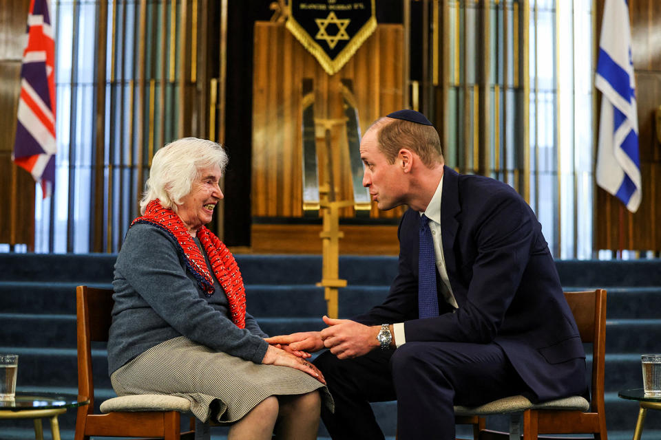 William with 94-year-old Renee Salt, a Holocaust survivor. Photo: Getty