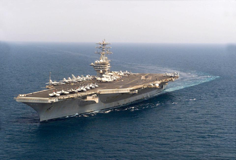 Aircraft carrier USS Nimitz in Persian Gulf