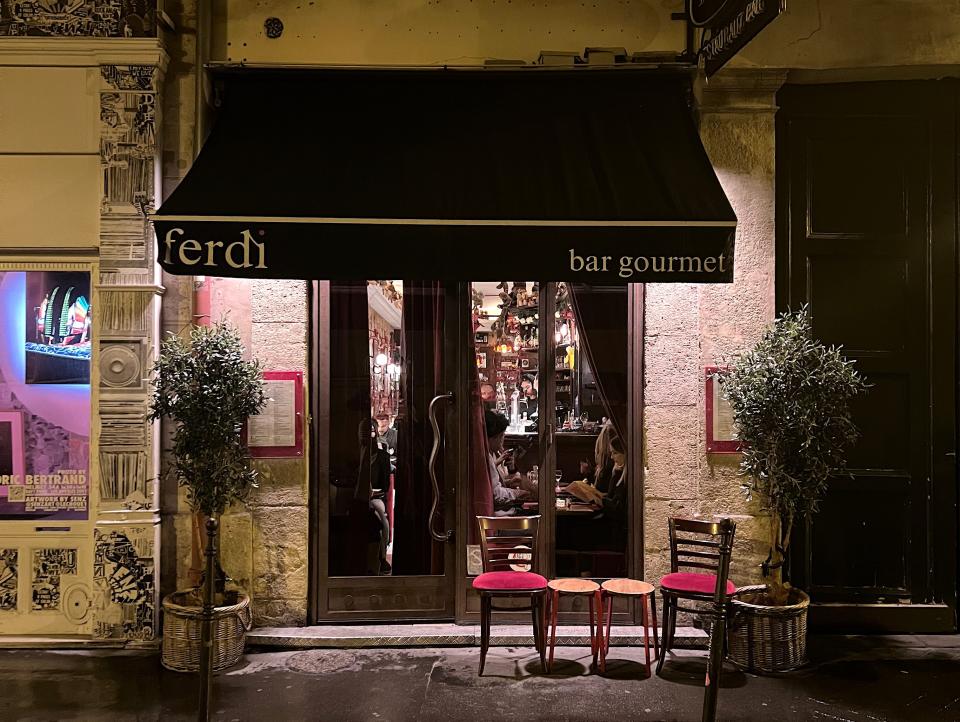 The outside of Ferdi in Paris, France.