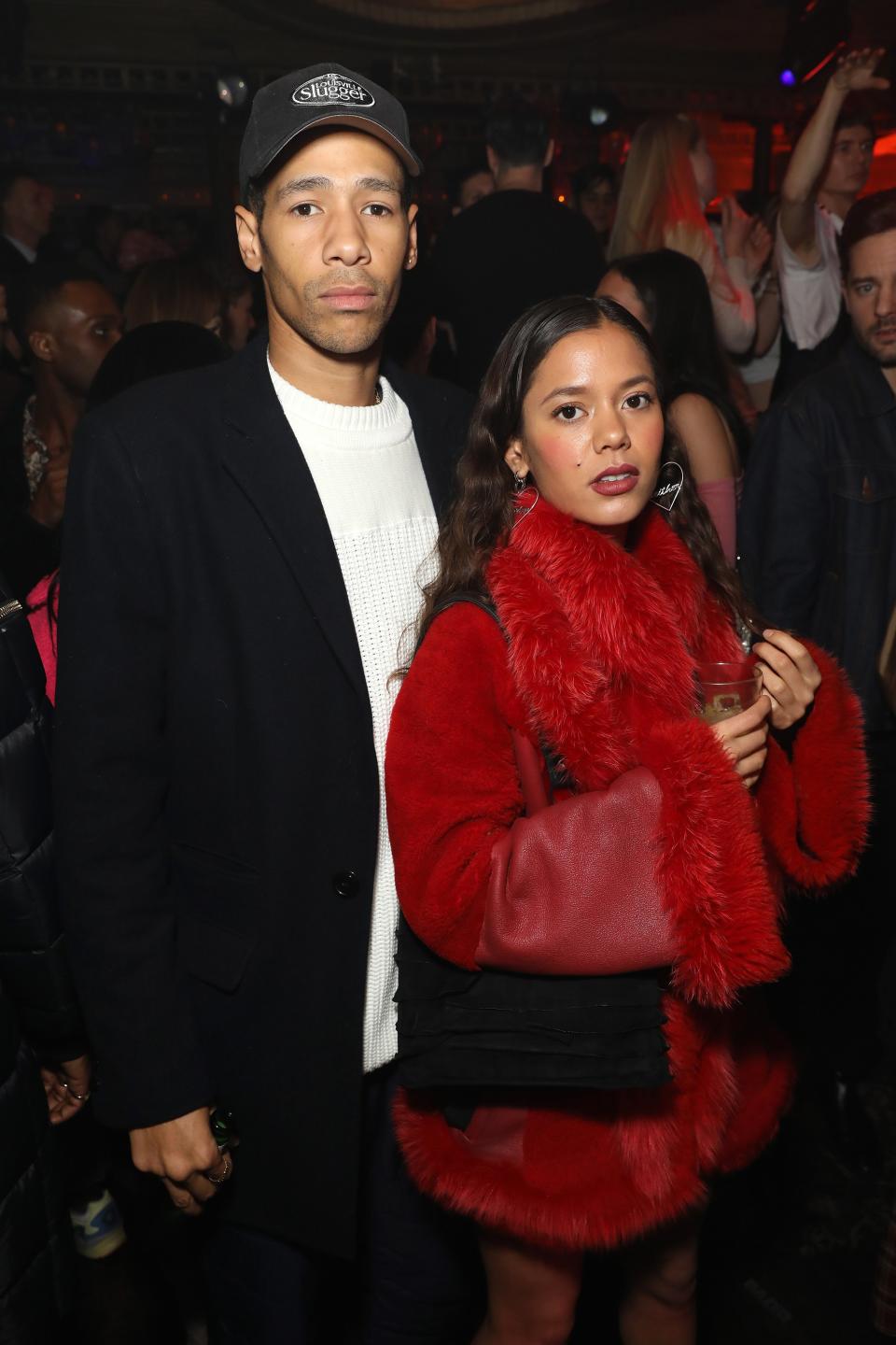 Lucien Clarke and Tara Lilly attend the adidas Originals Meets Fiorucci launch party in partnership with Dazed, at The Box Soho