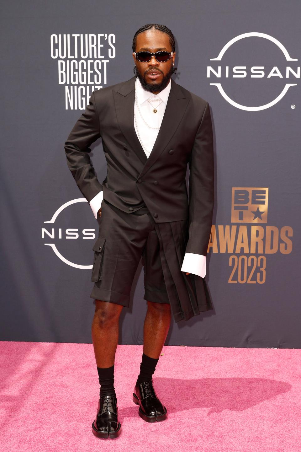 Shameik Moore attends the 2023 BET Awards.