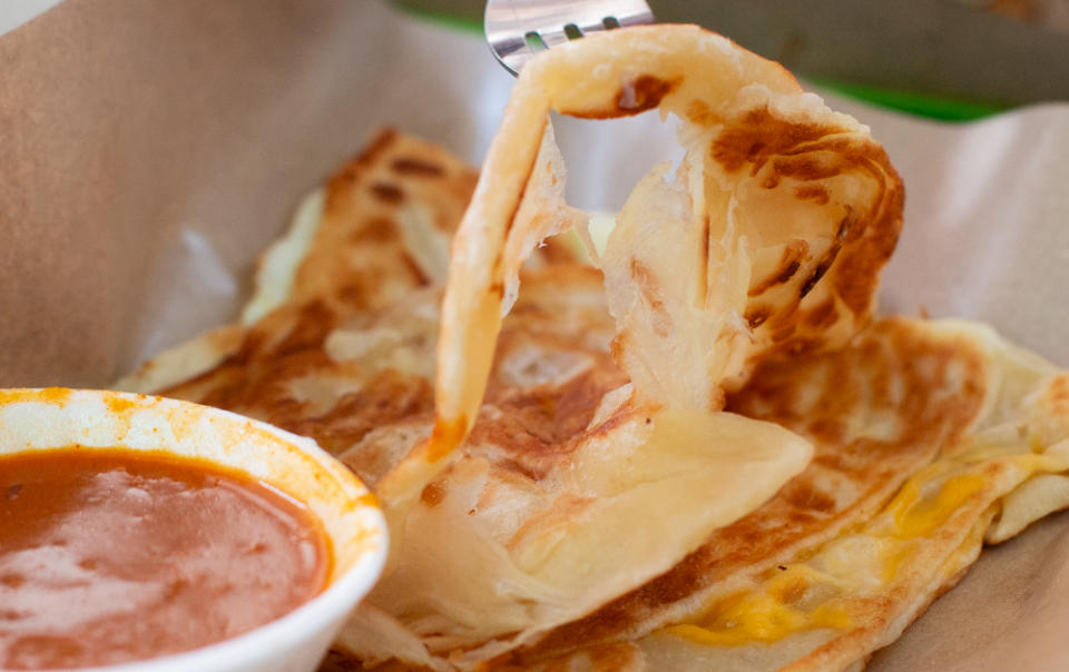 rahmath cheese prata - plain prata