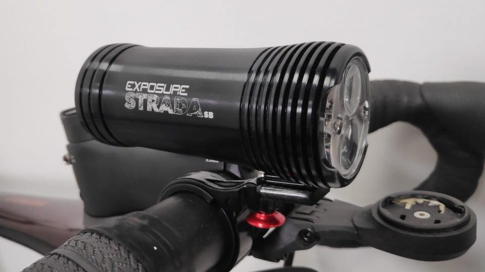 Image shows Exposure Strada MK10 SB front bike light.