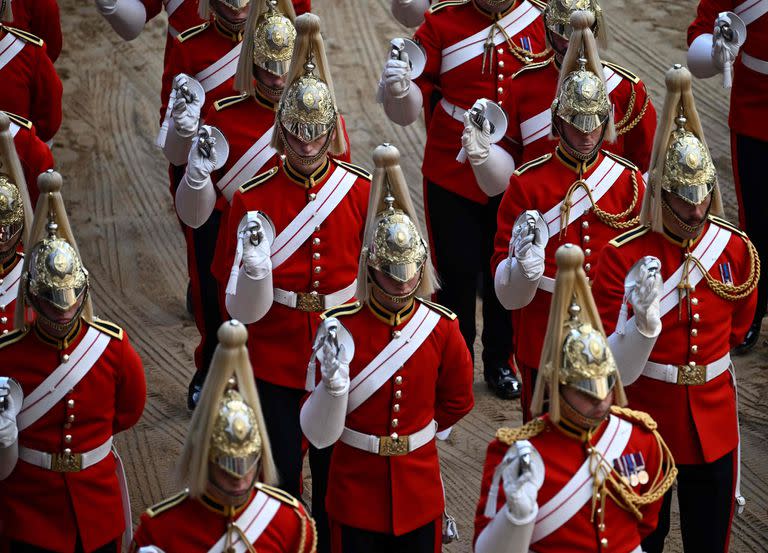 La llegada de guardias a Westminster