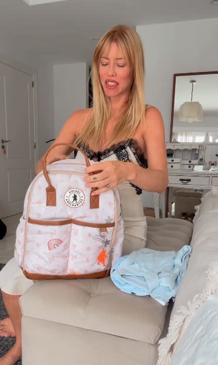 Nicole Neumann se prepara para el nacimiento de su hijo y mostró cómo armó el bolso maternal (Foto: Captura de video / Instagram @nikitaneumannoficial)