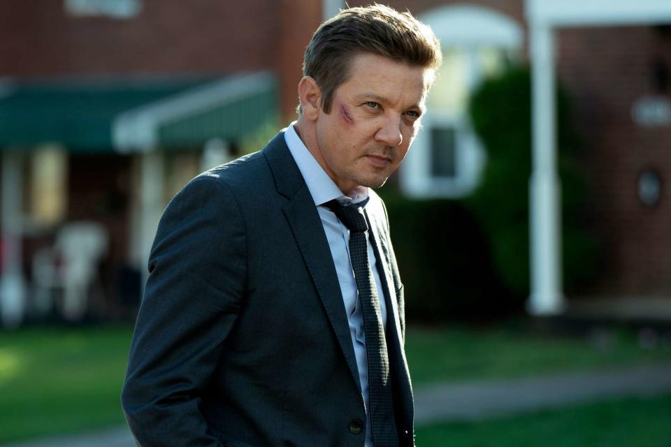 <p>Dennis P. Mong Jr./Paramount +</p> Jeremy Renner as Mike McLusky in season 2 of 