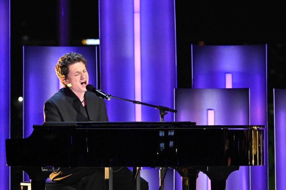 Charlie Puth performs onstage during the 10th Breakthrough Prize Ceremony on April 13, 2024. Getty Images for Breakthrough Prize