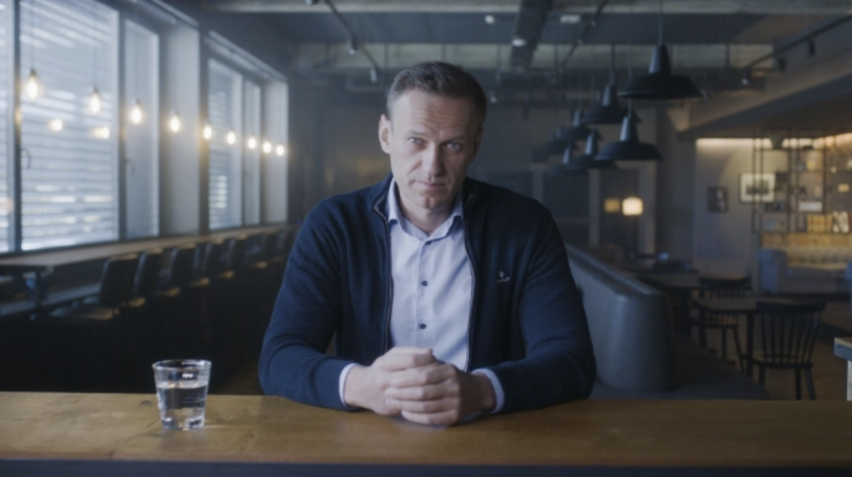 Russian opposition leader Alexei Navalny, as shown in a still from the documentary "Navalny." (Navalny Doc/Twitter)