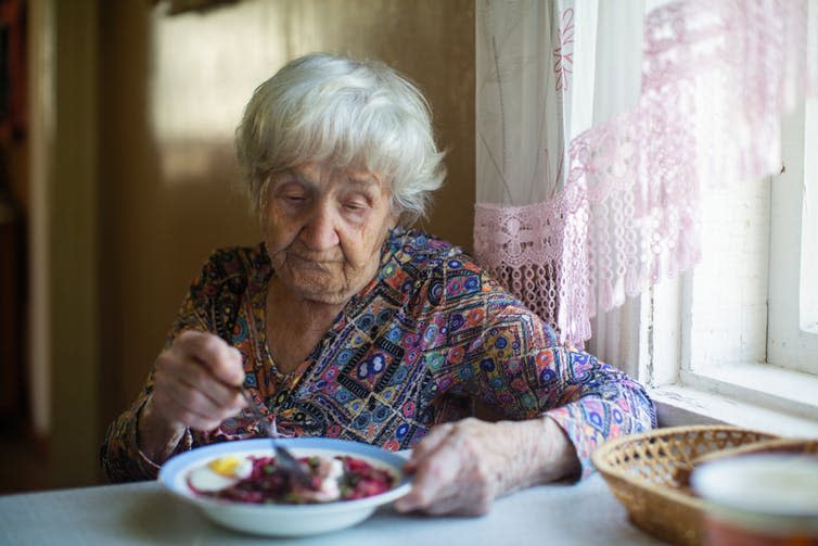 <span class="caption">The elderly face many ageing issues when it comes to ensuring they are getting sufficient nutrition.</span> <span class="attribution"><a class="link " href="https://www.shutterstock.com/image/1539503819" rel="nofollow noopener" target="_blank" data-ylk="slk:Shutterstock;elm:context_link;itc:0;sec:content-canvas">Shutterstock</a></span>