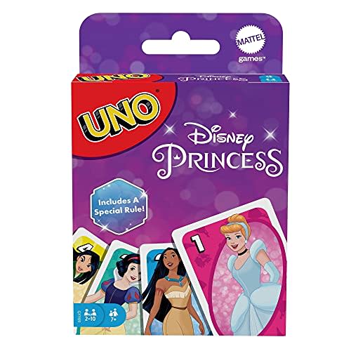 UNO Disney Princesses Matching Card Game, 112 Cards with Unique Wild Card & Instructions for Players 7 Years & Older, Gift for Kid, Family & Adult Game Night