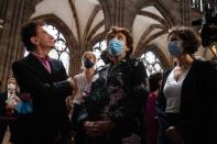 <p>Roselyne Bachelot et Jack Lang visitent la cathédrale Notre-Dame de Strasbourg.</p>