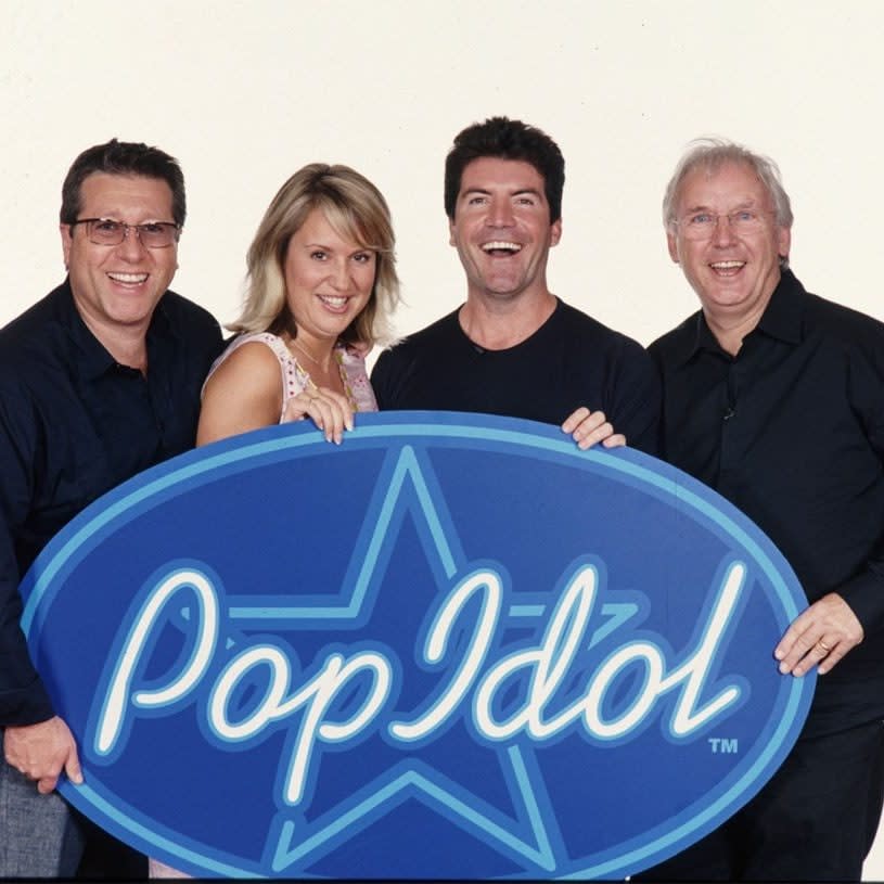 Neil Fox, Nicki Chapman, Simon Cowell, and Pete Waterman while judging Pop Idol - REX/Shutterstock