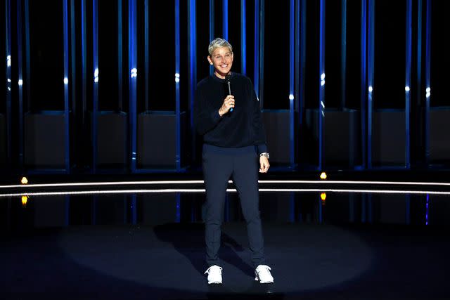 <p>Netflix</p> Ellen DeGeneres in 2018 Netflix special <em>Relatable</em>