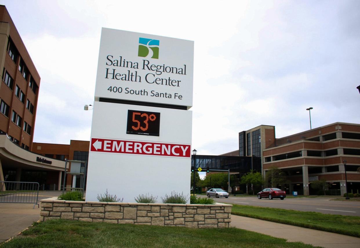 The Salina Regional Medical Center at 400 South Santa Fe Avenue. Salina Regional has publicly announced it entered negotiations with Blue Cross Blue Shield of Kansas.