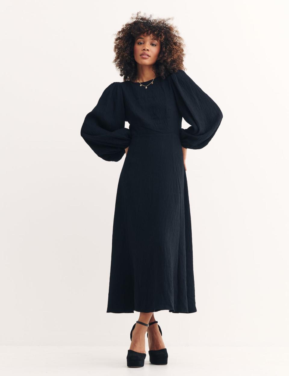 Black Zola Midi dress, £95. Shop it here (Nobody’s Child)