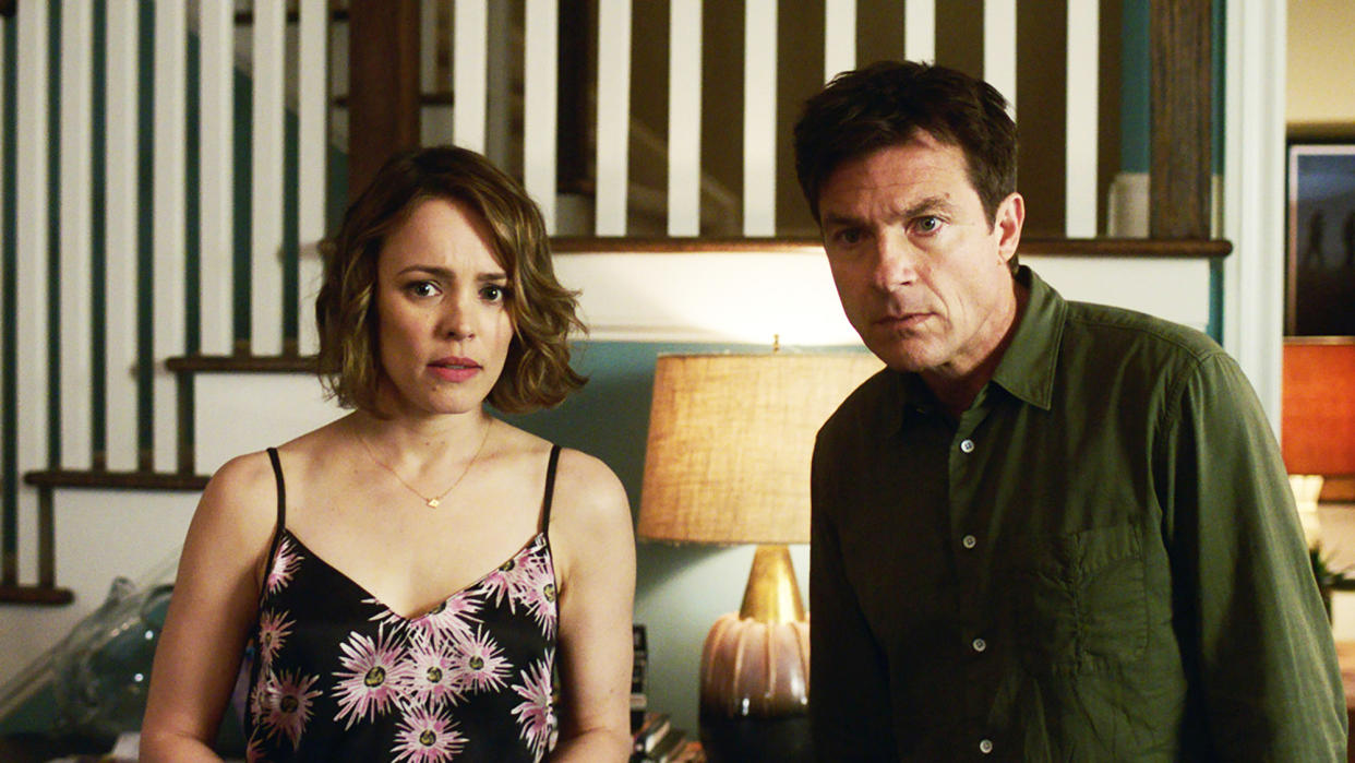  (L, R) Rachel McAdams as Annie and Jason Bateman as Max in Game Night 