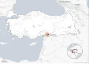 <p>A 7.8 magnitude earthquake shook central Turkey early Monday and was followed by a strong aftershock (AP Graphics)</p> 