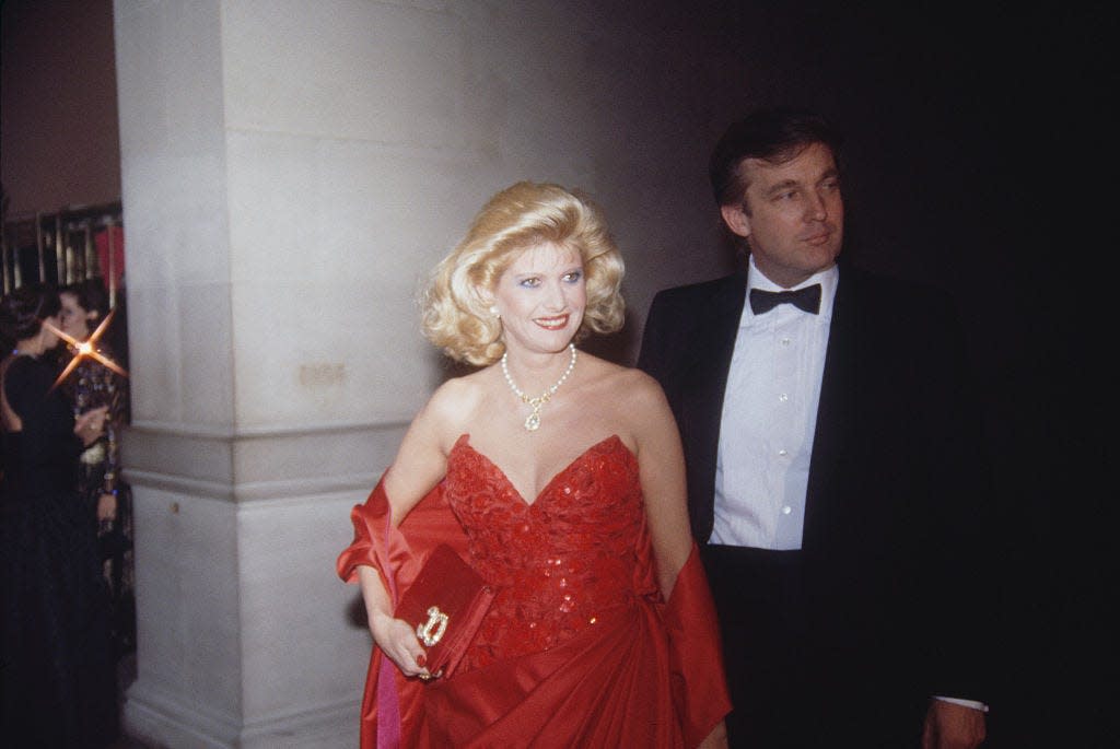 Donald Trump and Ivana Trump at the Met Gala