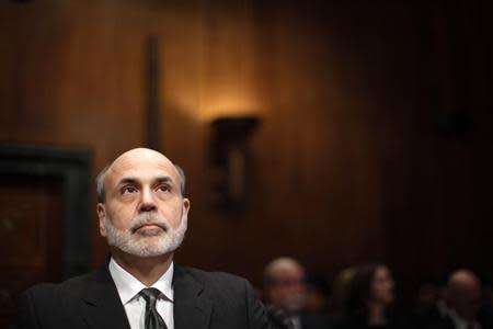 U.S. Federal Reserve Chairman Ben Bernanke is pictured as he testifies at a Senate Budget Committee hearing on the outlook for the U.S. Monetary and Fiscal Policy on Capitol Hill in Washington, February 7, 2012. REUTERS/Jason Reed