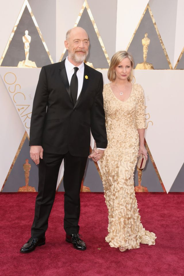 Le meilleur : J.K. Simmons et Michelle Schumacher à la 88e cérémonie des Oscars, le 28 février 2016 à Hollywood en Californie.