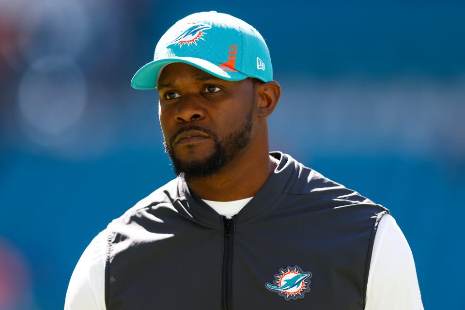 Former Dolphins coach Brian Flores.
