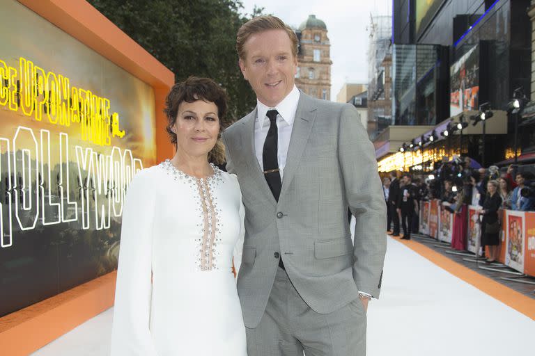 La actriz junto a su marido, el actor Damian Lewis (Joel C Ryan/)