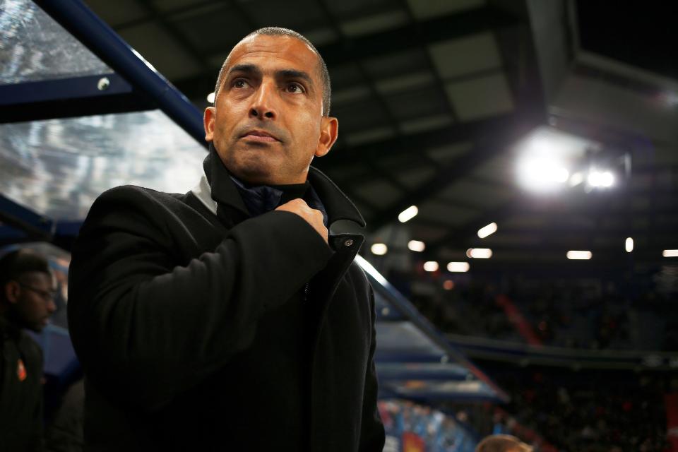 Sabri Lamouchi managing Rennes  (Photo credit should read CHARLY TRIBALLEAU/AFP/Getty Images)