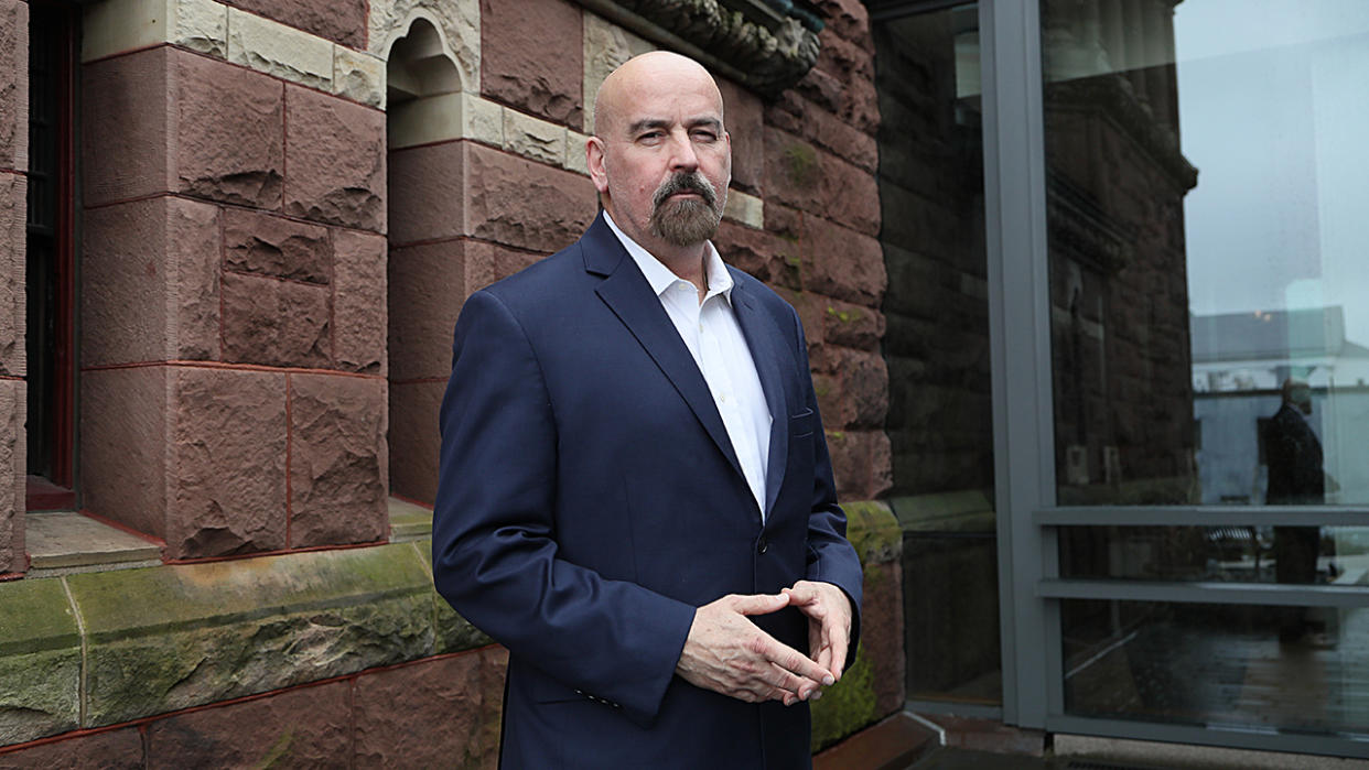 Woburn, MA - April 12: John Deaton, GOP US Senate candidate, poses for a portrait. (Photo by Suzanne Kreiter/The Boston Globe via Getty Images)