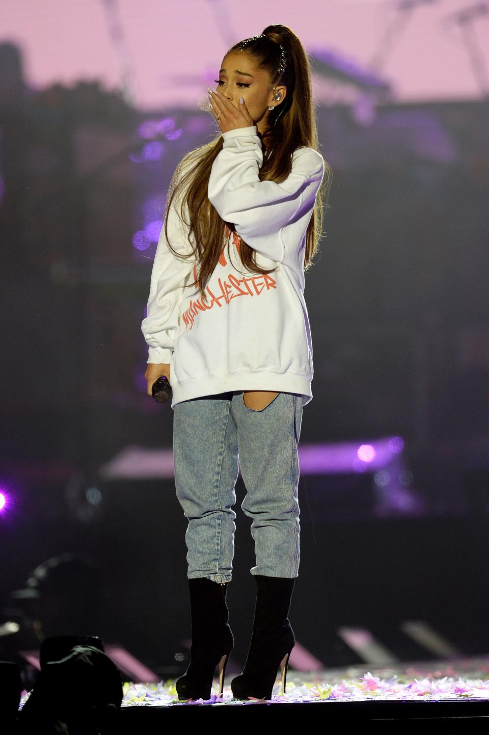 Ariana Grande at the Manchester One Love concert