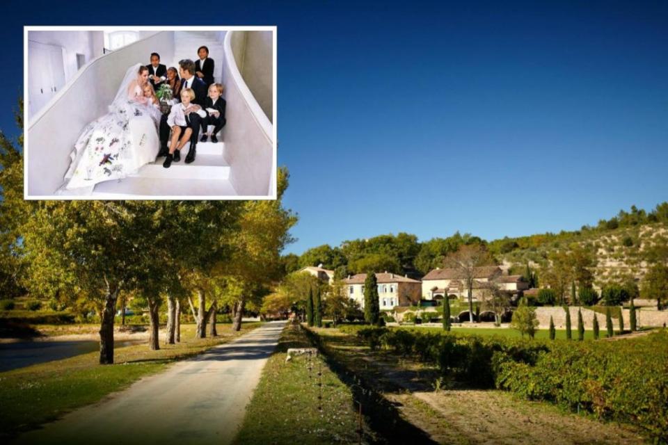 布裘兩人2008於Château Miraval舉辦婚禮，如今此情只待追憶