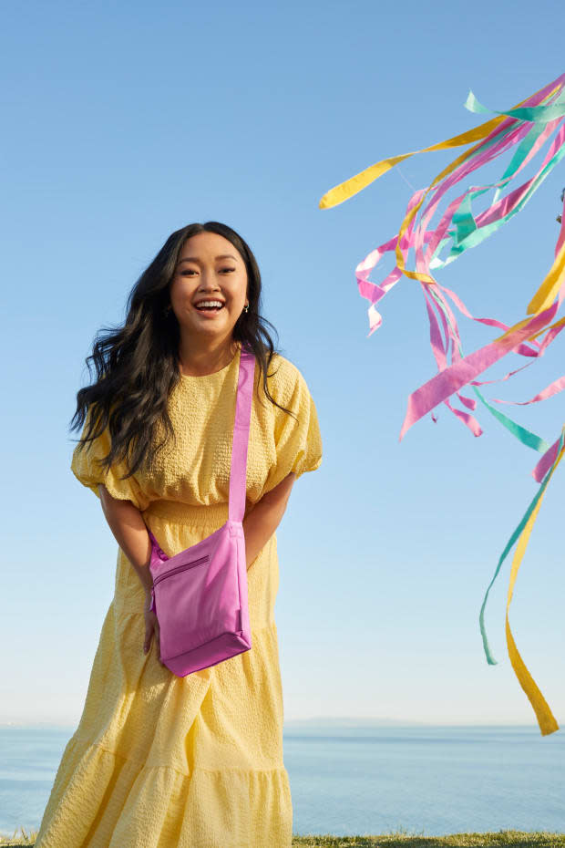 Lana Condor for the Vera Bradley Recycled Cotton Collection.