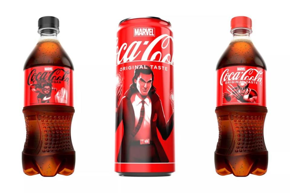 Coca Cola Marvel Bottles