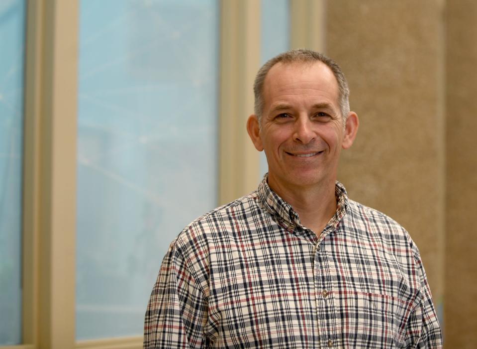 Bob Sudomir, a seventh-grade science teacher at Louisville Middle School, is a Canton Repository Teacher of the Month for March. He was photographed Wednesday, March 6, 2024, at the school.