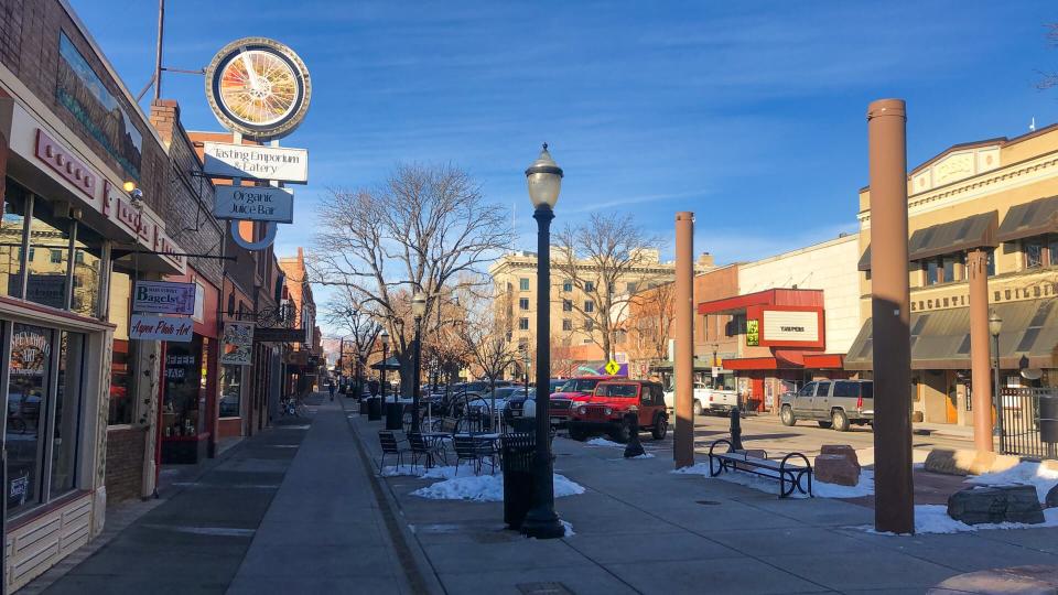 Grand Junction, Colorado - January 06, 2018: Main Street downtown in Grand Junction, Colorado.