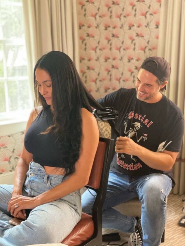 Nikki Bella, Brie Bella, MTV Movie & TV Awards 2021 BTS