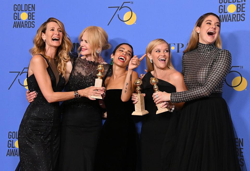 The Big Little Lies cast at the Golden Globe Awards in Beverly Hills, California in 2018.