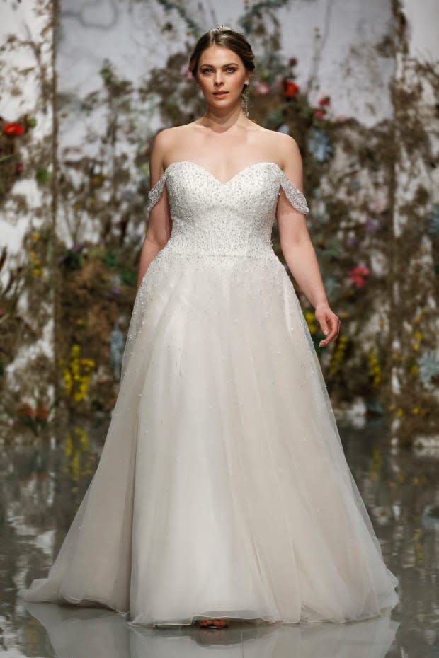 <p>A look from the Morilee by Madeline Gardner Fall 2019 bridal collection. Photo: Dan Lecca/Courtesy of Morilee by Madeline Gardner</p>