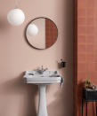 <p> Evocative of hazy, summer days, and romantic Mediterranean idylls, warming terracotta is a key bathroom trend 2022. In research conducted by the design team at WeThrift, searches for terracotta bathrooms on Pinterest have soared by a whopping 122%. </p> <p> There are many ways you can radiate your space in terracotta gorgeousness… Use terracotta tiles on floors, walls, or both for a rustic look, abundant in texture; paint walls in a reassuring clay hue, and incorporate the hottest house plant trends 2022 for a desert style spin; channel a Tuscan vibe by incorporating terracotta with olive and sage greens, and reclaimed materials; or say yee-ha with a Southwestern-Inspired scheme that plays with turquoise blue, desert sand and crisp white ceramic tiles. </p> <p> Feeling inspired to whisk your bathroom scheme off to sunnier climbs? Create the perfect sunset mood with a spirited coral shade from Sherwin-Williams' orange paint colors. </p>