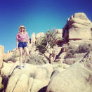 <p><span>Of course, Diane Kruger turned some boulders into a runway. The fashionable star fit right in at Joshua Tree, in short jean shorts and a red plaid top. </span>(Photo: Diane Kruger via Instagram) </p>