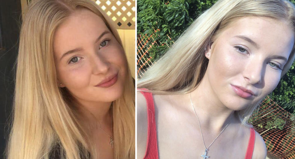 Two images of Brooke Ryan who died from chroming