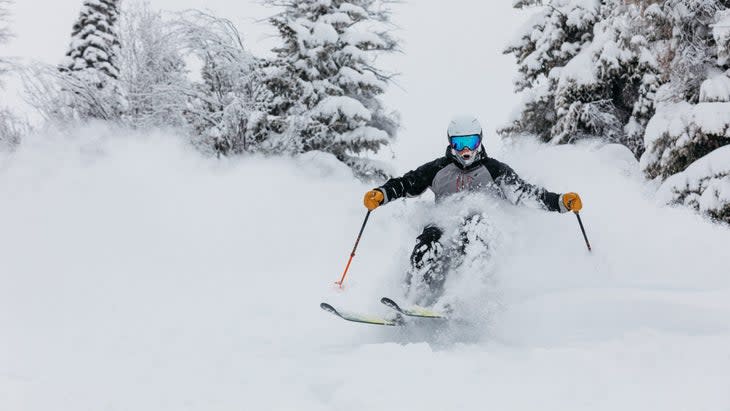 ski test, powder