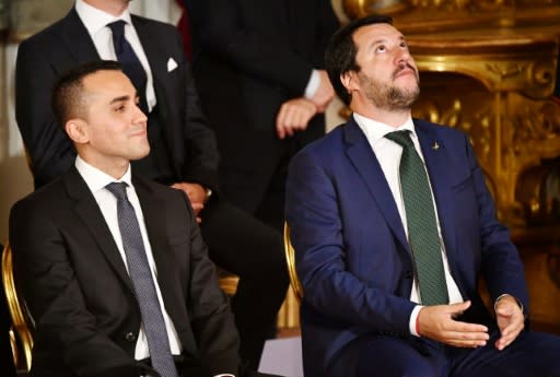 The strains are clear in the alliance between the Luigi Di Maio's populist Five Star Movement and Matteo Salvini's far-right League party