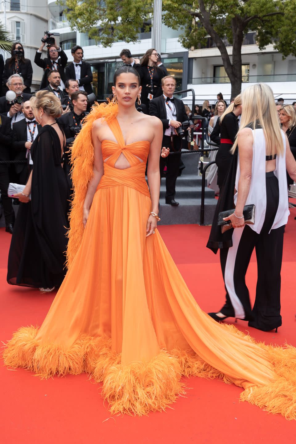 Sara Sampaio attends the "Monster" red carpet