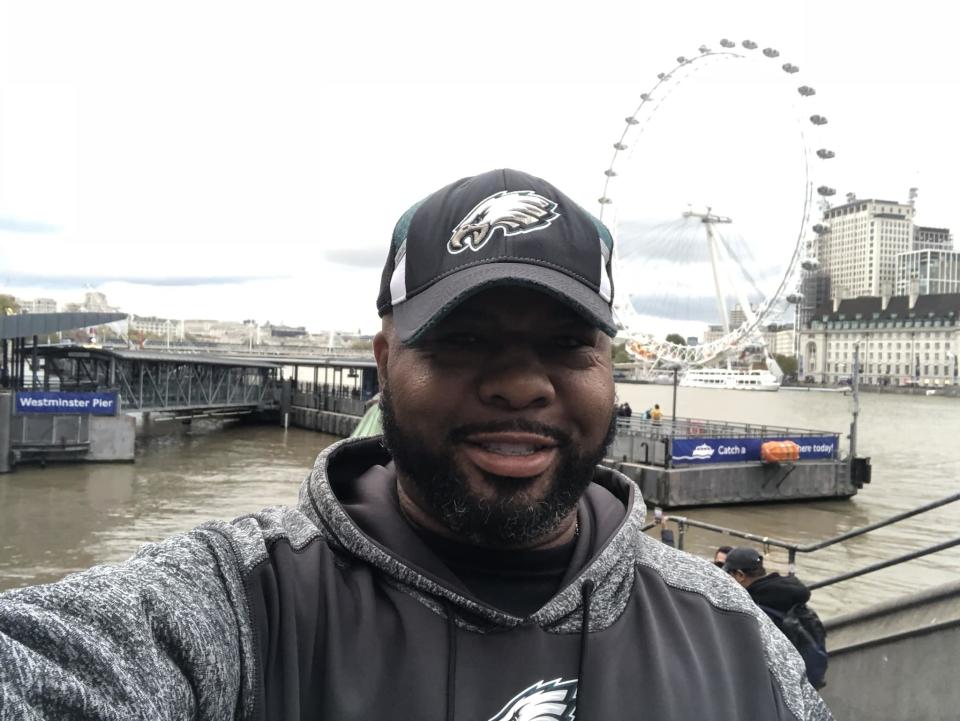 Koroun Butler in London, England, for the Philadelphia Eagles game against the Jacksonville Jaguars at Wembley Stadium. (Photo: Koroun Butler )