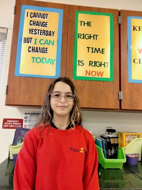 Ormond Beach Middle School seventh-grader Emma Castells attends Food Brings Hope's TeenZone after-school program.