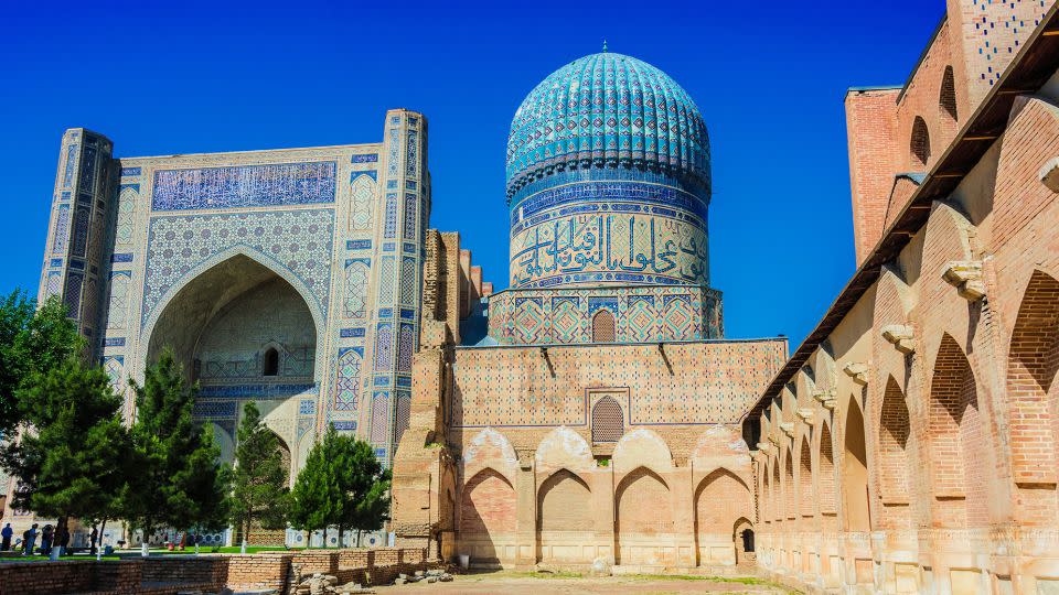 Samarkand’s Bibi Khanum is one of the largest mosques in Central Asia. - monticello/imageBROKER/Shutterstock