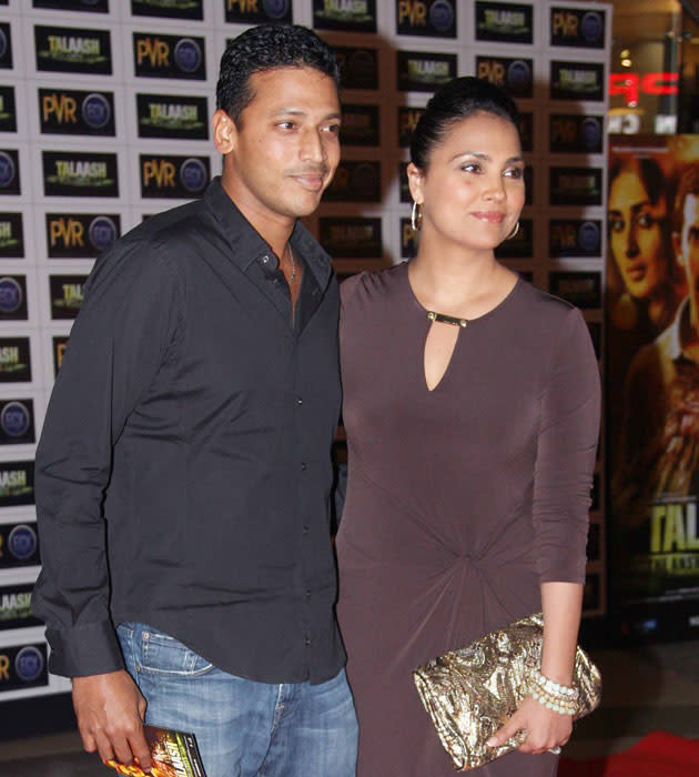 Lara and Mahesh Bhupati at the premiere of his latest flick 'Talaash'